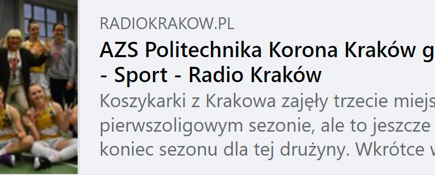 Podsumowanie sezonu koszykarskiego AZS Politechniki