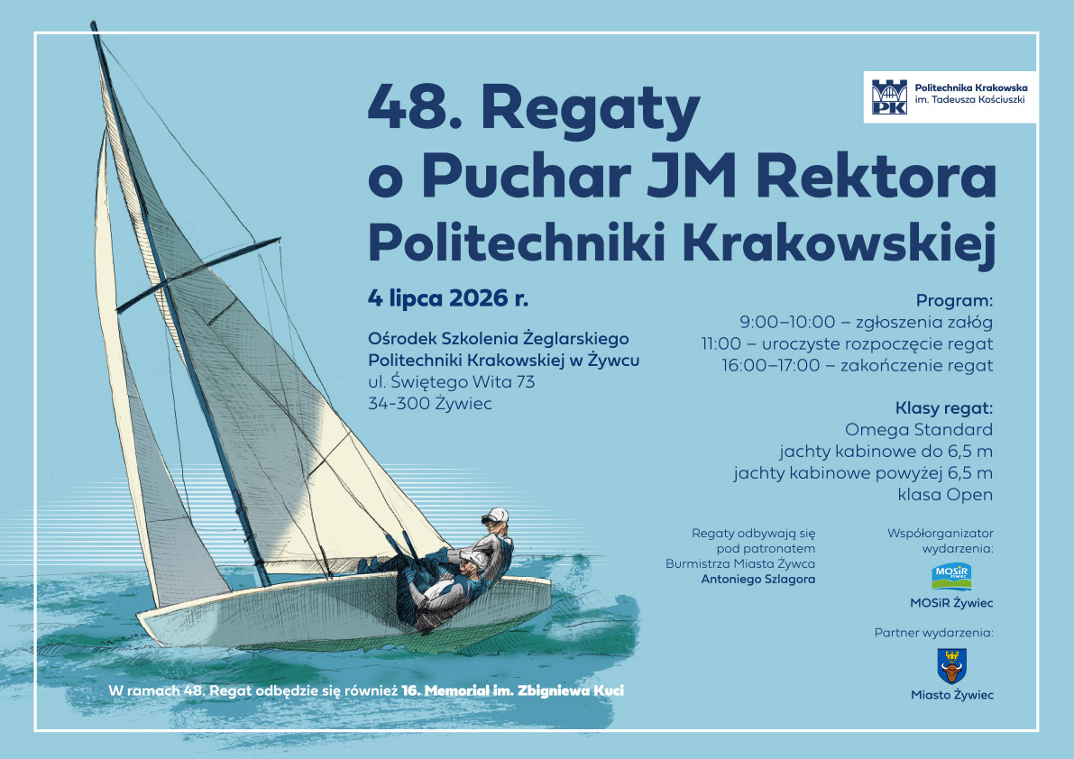 Zapraszamy na 48. Regaty o Puchar JM Rektora Politechniki Krakowskiej